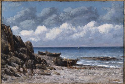 Boten bij St. Aubain door Gustave Courbet